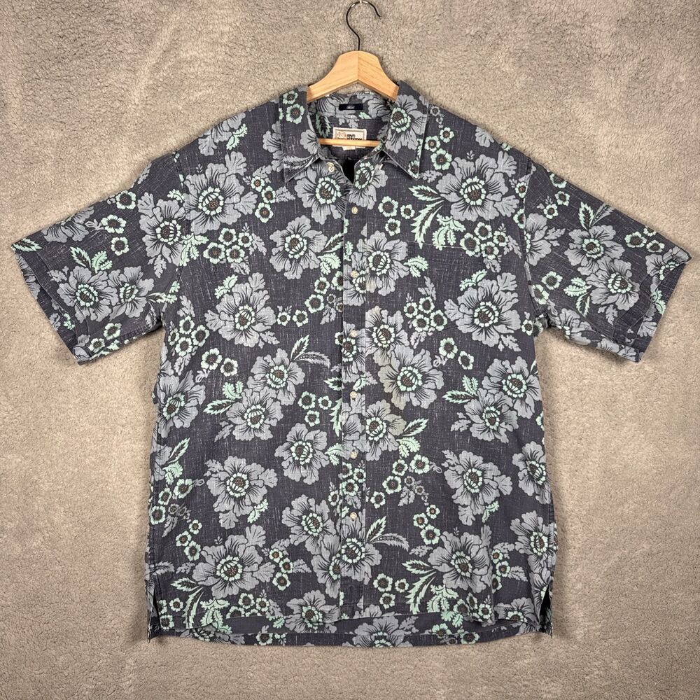 Reyn Spooner Men’s 2XL Blue Reverse Print Geometric